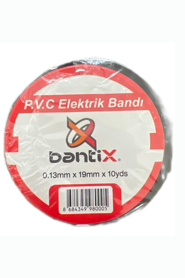 Elektrik Bandı 10 Adet 19mmx10yds Siyah Elektrik İzole Bandı 10'lu Paket