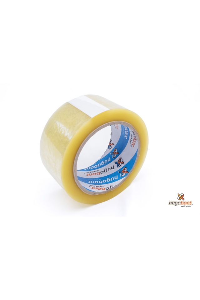 HUGA Bant 1 Koli 72 Adet Akrilik Yüksek Kalite Koli Bandı 45mm x 100 Metre Şeffaf