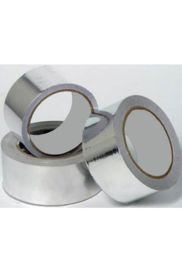 6'lı Paket Alüminyum Folyo Bant 44mm * 10 Metre Yanmaz Erimez Tamirat Tadilat Bandı