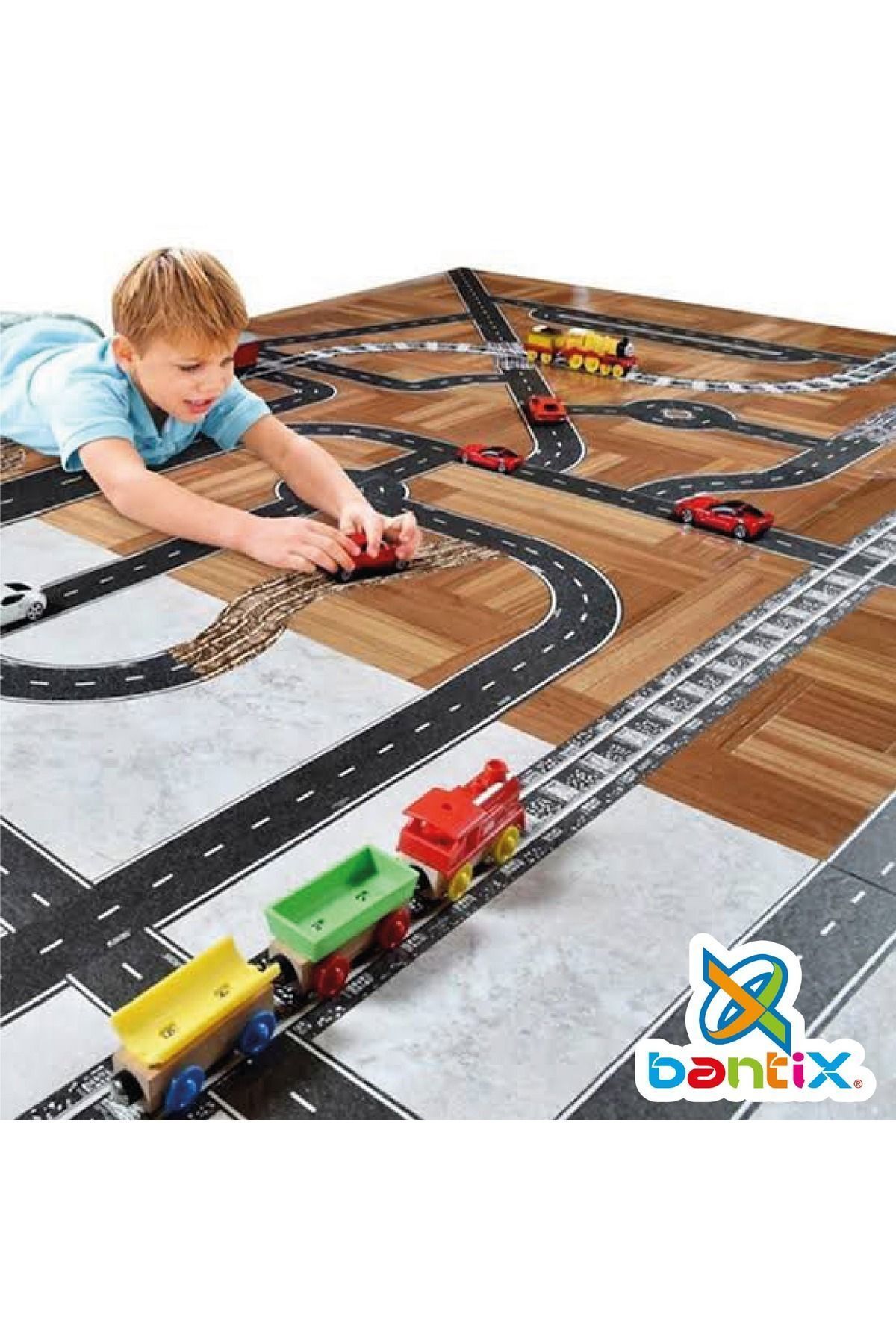 Otobant Eğitici Ve Eğlenceli Yol Yapım Bandı Road Tape Trafik Oyun Bandı 7cm En 10 Metre Uzunluk